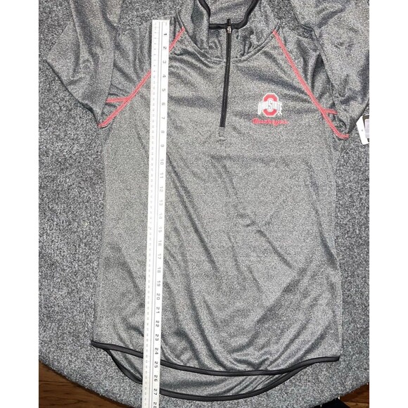 Colosseum Ohio State Buckeys Pullover Long Sleeve Zip Collar Womens Size Large - Picture 7 of 8